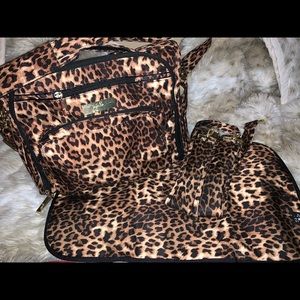 Jujube leopard diaper bag with changing pad
